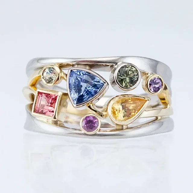 Emmy | Vintage Colorful Zirconia Ring