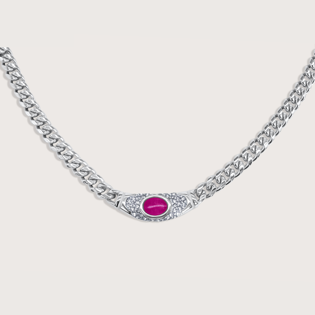 Scout | Necklace in Silver Rose Ruby