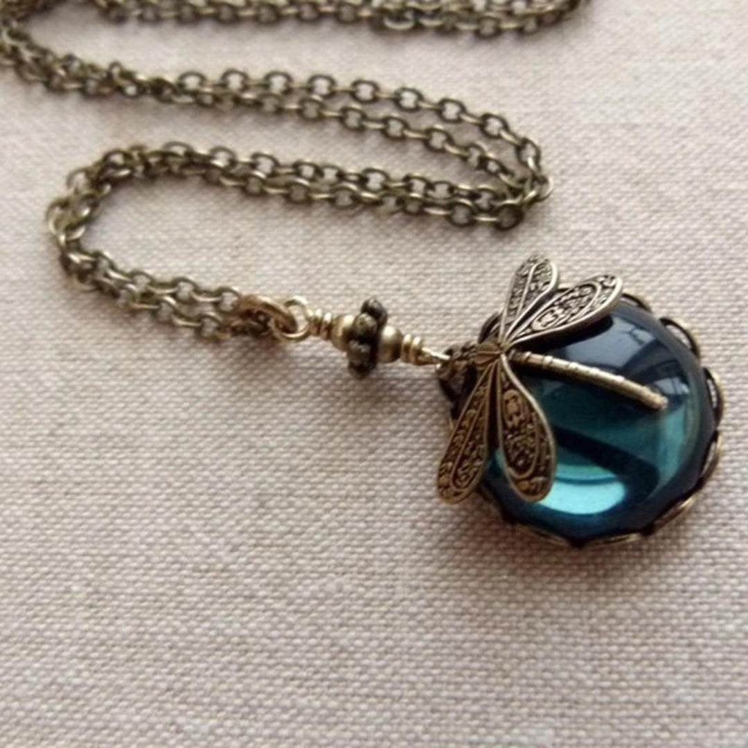 Raven | Vintage Dragonfly Necklace