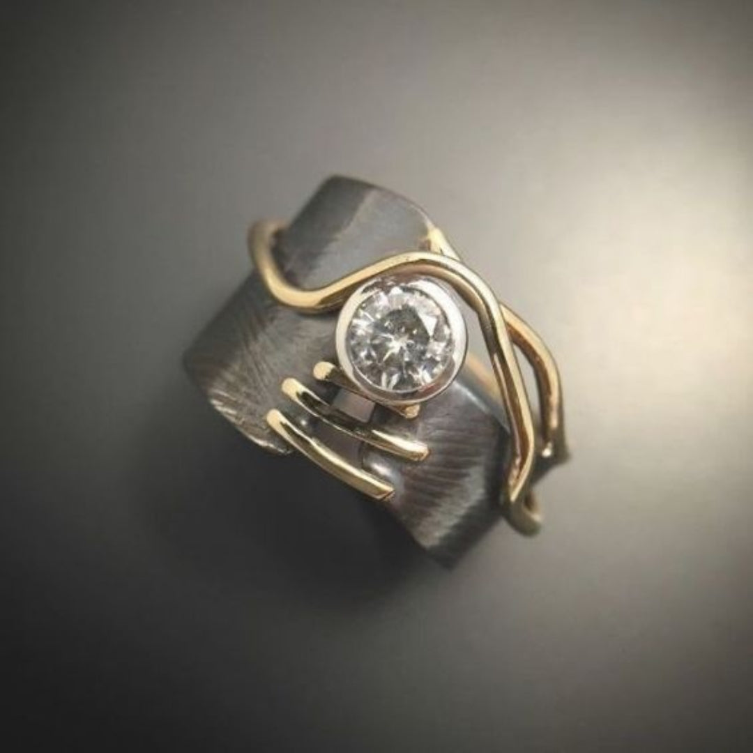Celestia | Vintage Dark Zirconia Ring