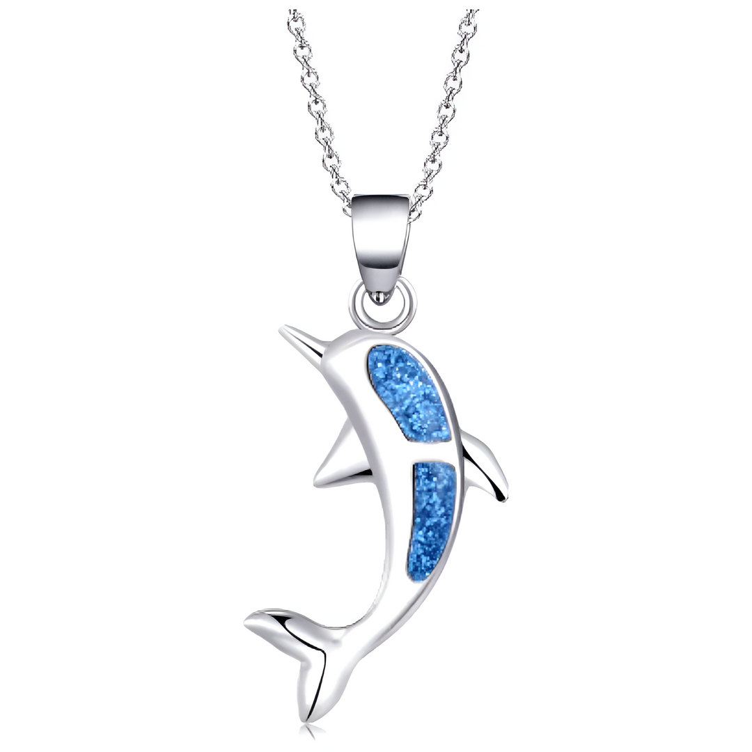 Lakelyn | Dolphin Necklace made of Opal and Silver