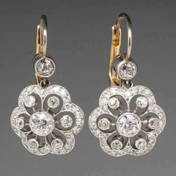 Katalina | Vintage Crystal Mandala Earrings