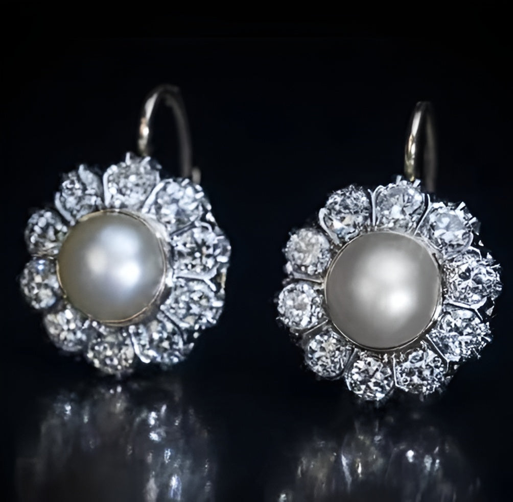 Cynthia | Silver Vintage Pearl Earrings