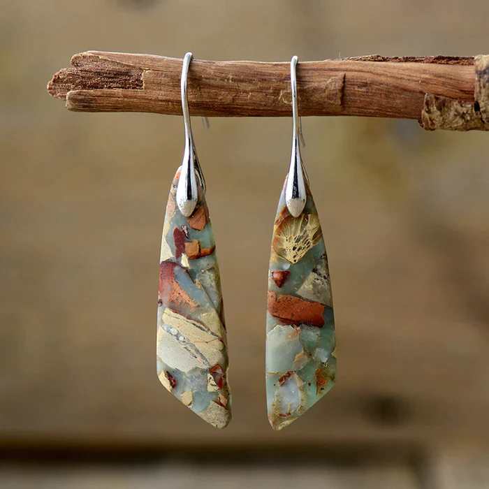 Georgia | Unique Natural Stone Earrings