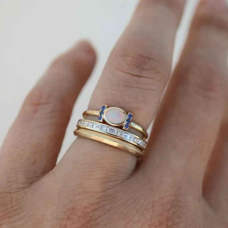 Marceline | Vintage Golden Opal Ring Set