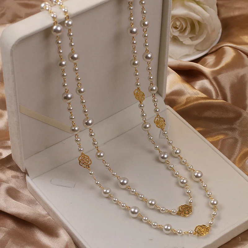 Marina | Gold Pearl Necklace