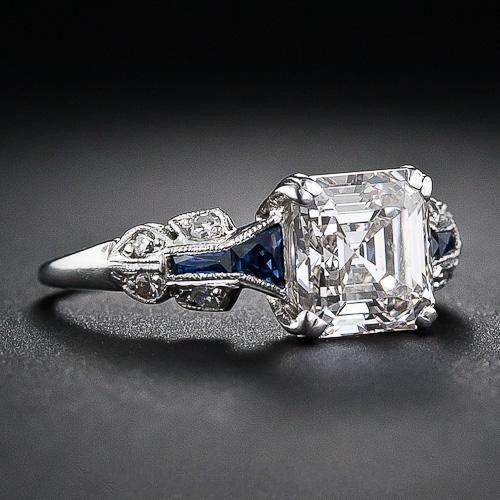 Ruby | Brilliant Vintage Ring in Blue and Silver