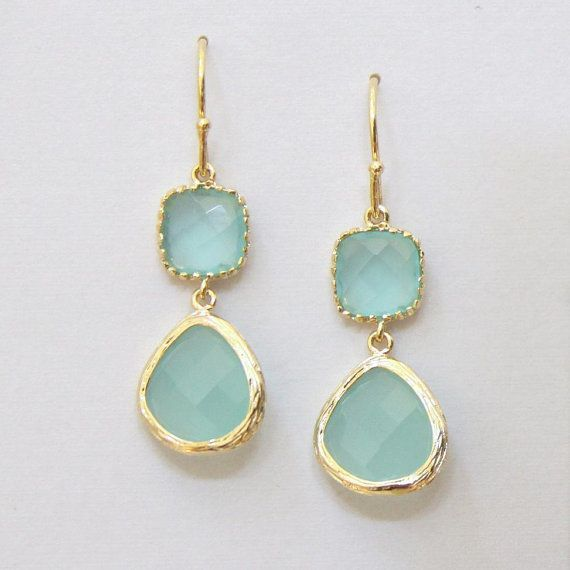 Gracelyn | Vintage Turquoise Moonstone Earrings