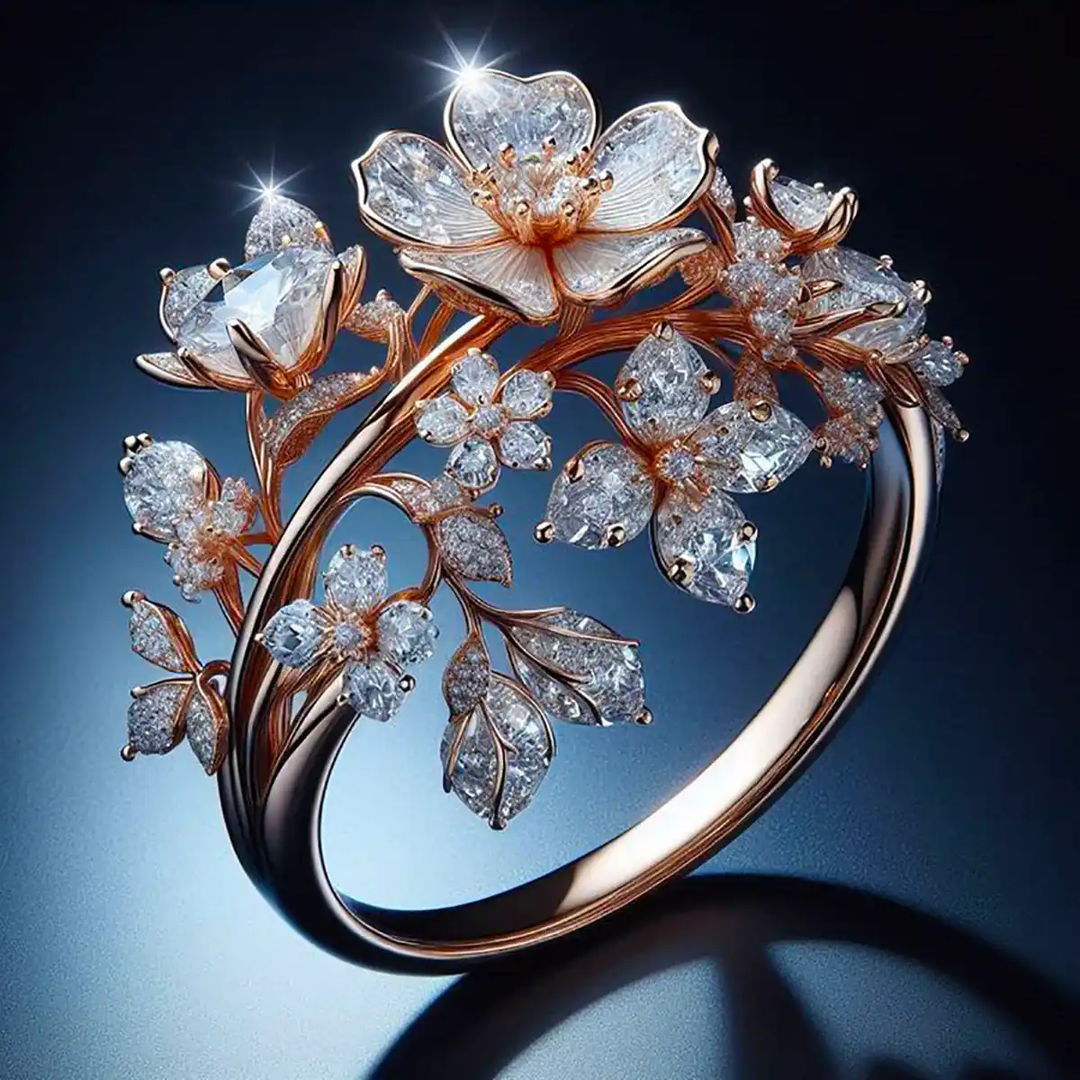 Yara | Bright Crystal Blossom Ring