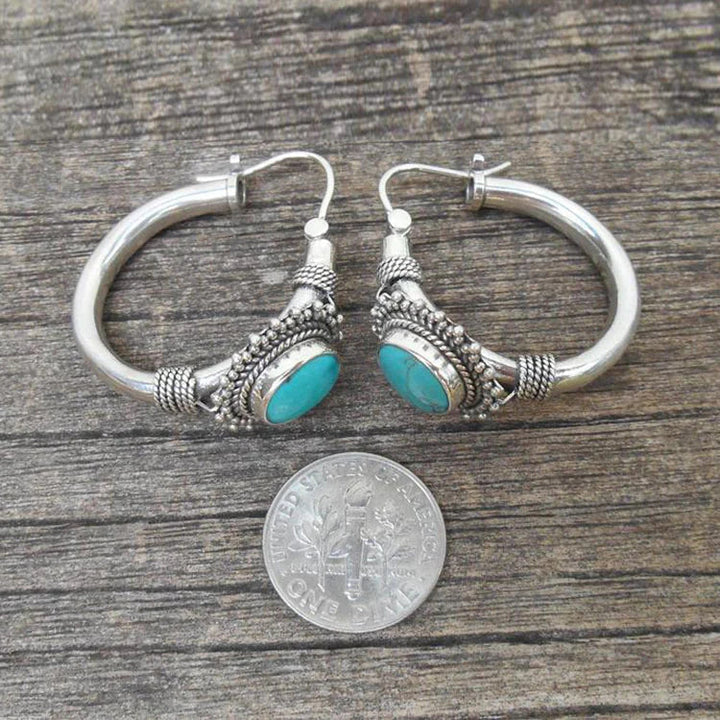 Opalyn | Chic Turquoise Retro Earrings