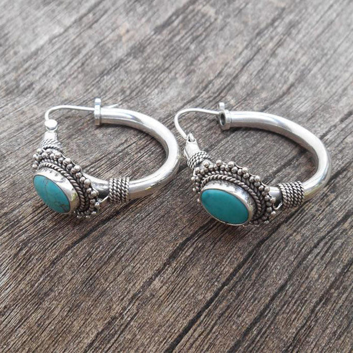 Opalyn | Chic Turquoise Retro Earrings
