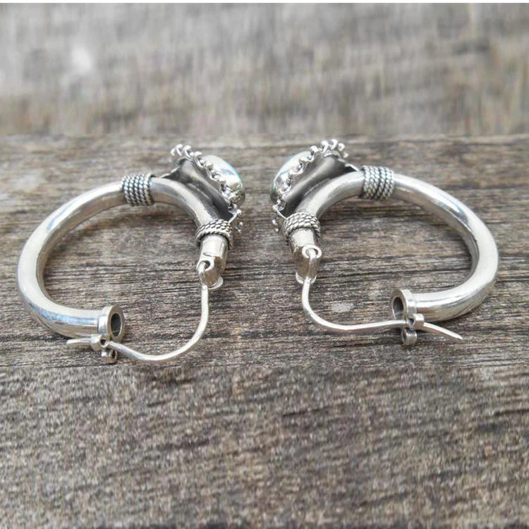 Opalyn | Chic Turquoise Retro Earrings
