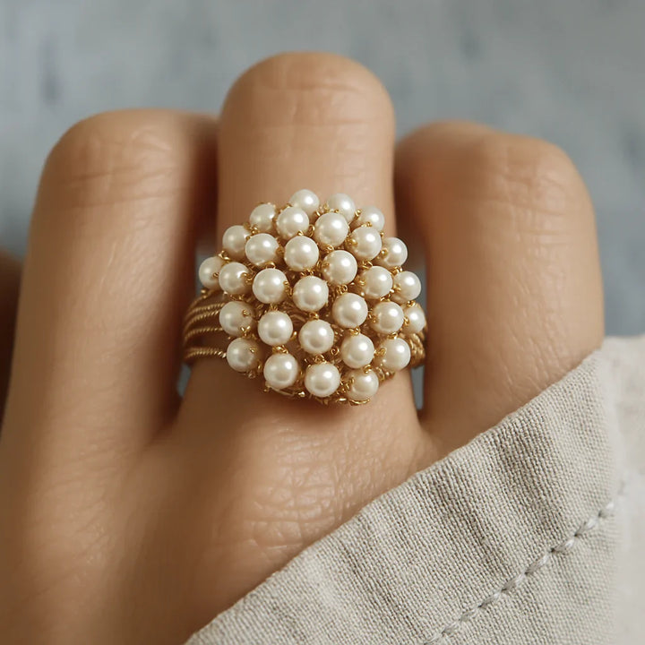 Amara | Pearl Inlaid Ring