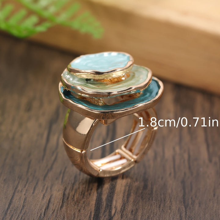 Magnolia | Boho Triple-Layer Enamel Ring