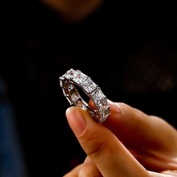 Chaya | Eternity Created White Wedding Band
