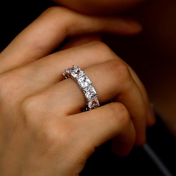 Chaya | Eternity Created White Wedding Band