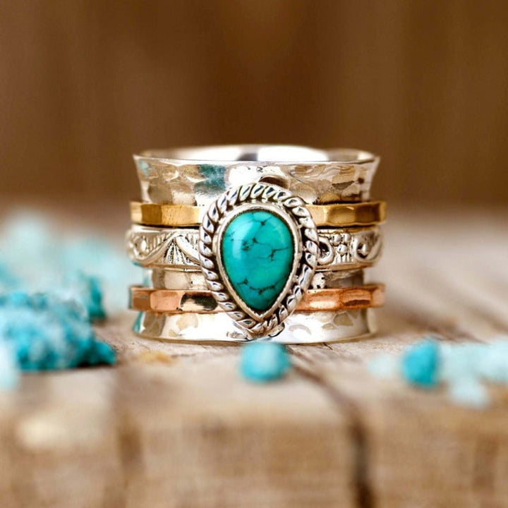 Azura | Bohemian Vintage Turquoise Ring