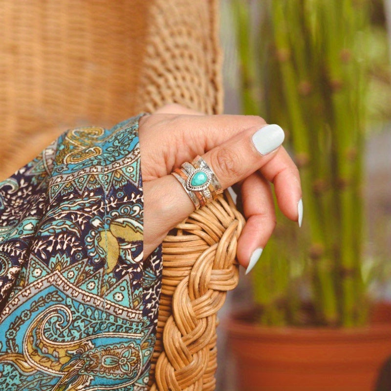 Azura | Bohemian Vintage Turquoise Ring