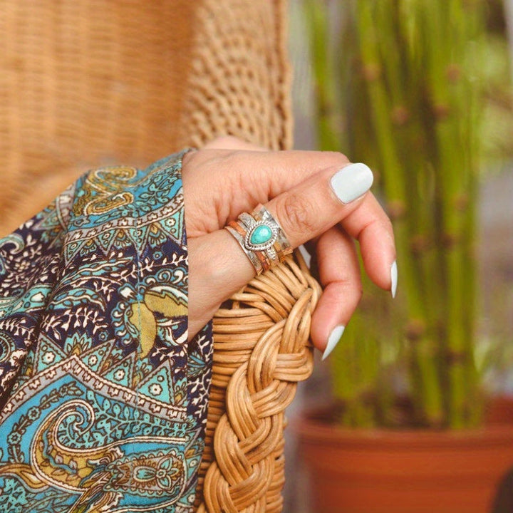 Azura | Bohemian Vintage Turquoise Ring