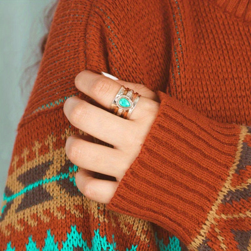 Azura | Bohemian Vintage Turquoise Ring