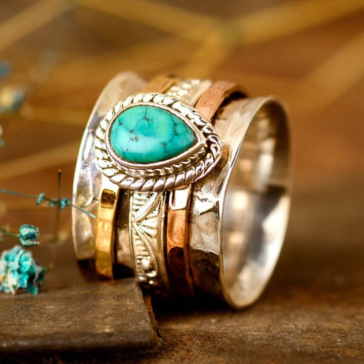Azura | Bohemian Vintage Turquoise Ring