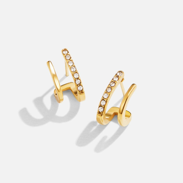 Wrenlee | Claw Gold & Crystal Earrings