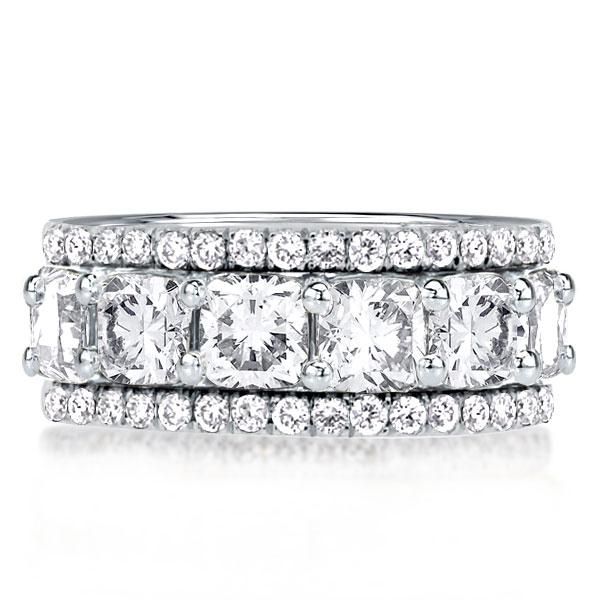 Joanna | Triple Row Cushion Cut Wedding Band