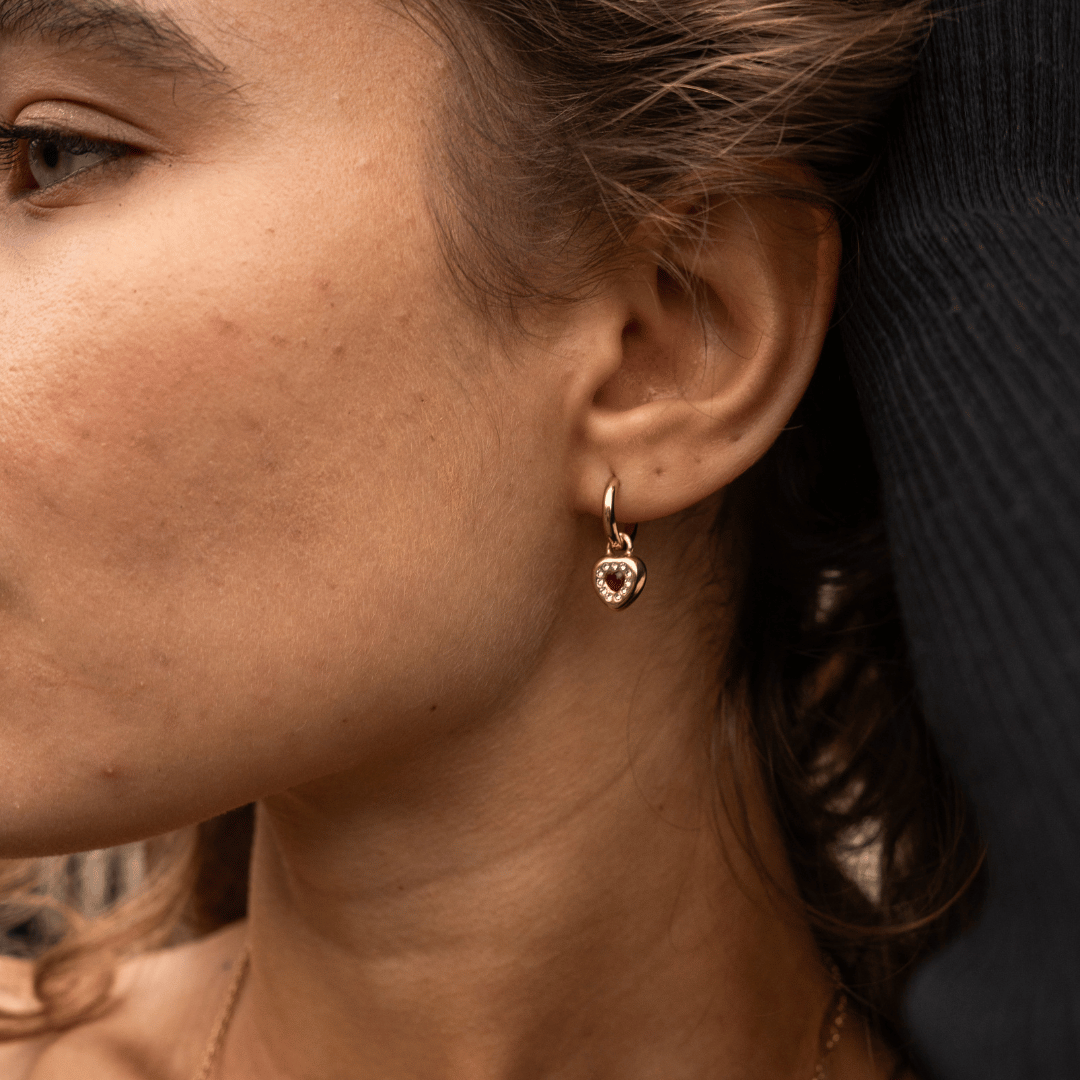 Hazel | Heart Drop Earrings