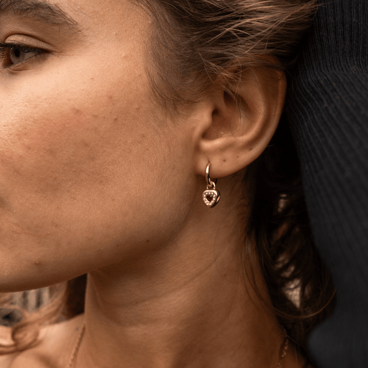 Hazel | Heart Drop Earrings