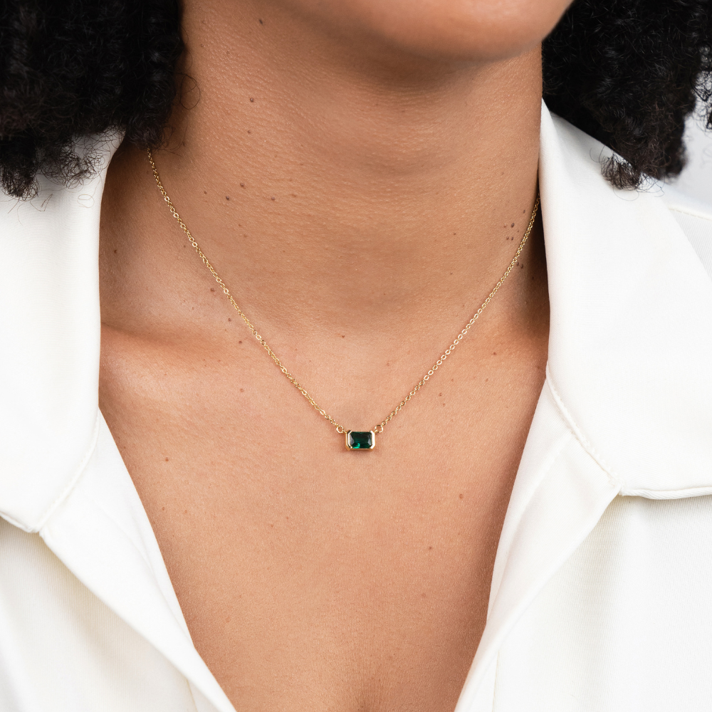 Charlee | Moni Green Emerald Necklace