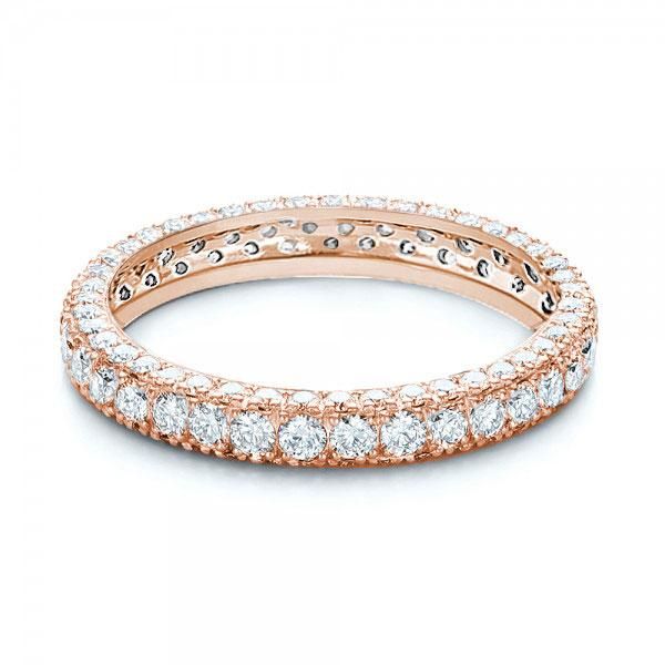Susan | Rose Gold Eternity Created White Sapphire Wedding Band
