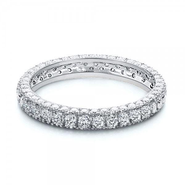 Lilianna |  Micro Pave Eternity Wedding Band For Women Silver Band