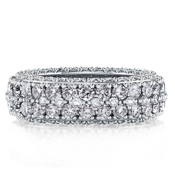 Nancy | Double Row Eternity Created White Sapphire Wedding Band