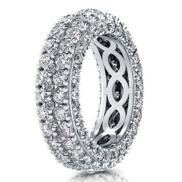 Nancy | Double Row Eternity Created White Sapphire Wedding Band