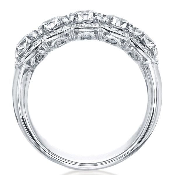 Aadhya | Halo Cushion Created White Sapphire Wedding Band