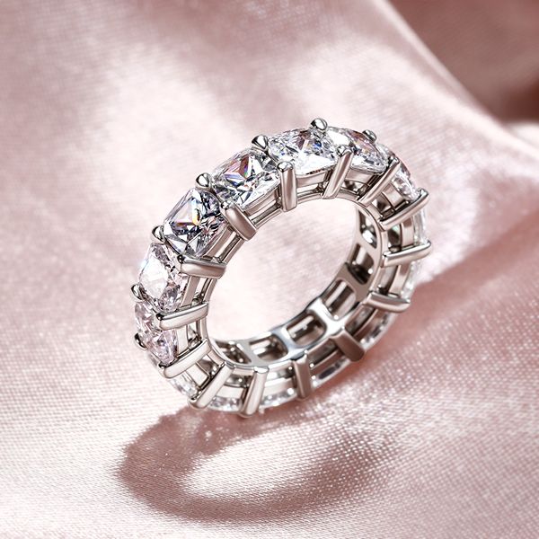 Hadlee | Cushion Cut Wedding Band Eternity Band For Women