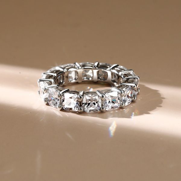 Hadlee | Cushion Cut Wedding Band Eternity Band For Women