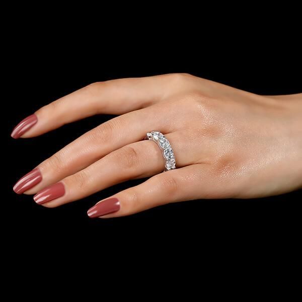 Hadlee | Cushion Cut Wedding Band Eternity Band For Women