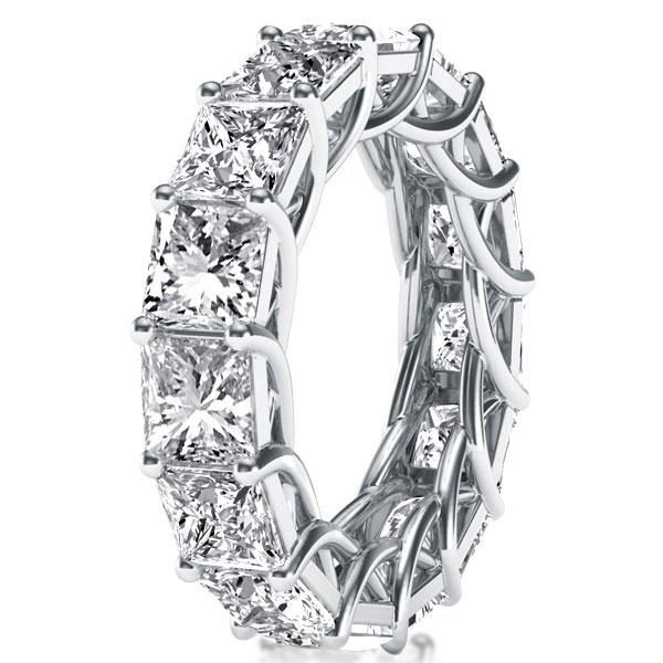 Emory | Princess Cut Eternity Wedding Band In Sterling Silver Ring