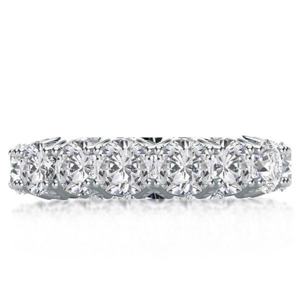 Livia | Eternity Round Created White Sapphire Wedding Band