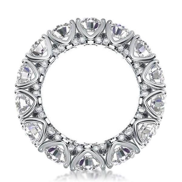 Livia | Eternity Round Created White Sapphire Wedding Band