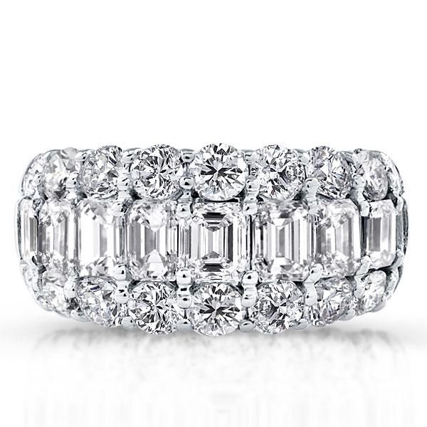 Icelynn | Triple Row Half Eternity Wedding Band