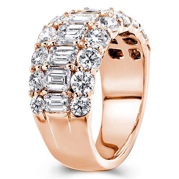Icelynn | Triple Row Half Eternity Wedding Band