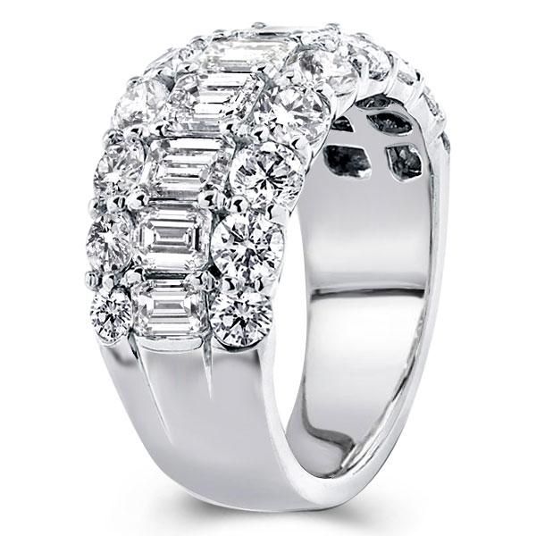 Icelynn | Triple Row Half Eternity Wedding Band