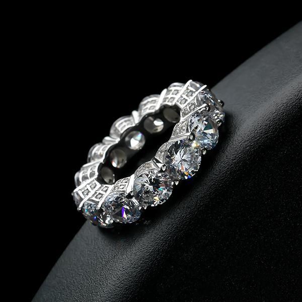 Alaia | Unique Round Cut Eternity Wedding Band For Women
