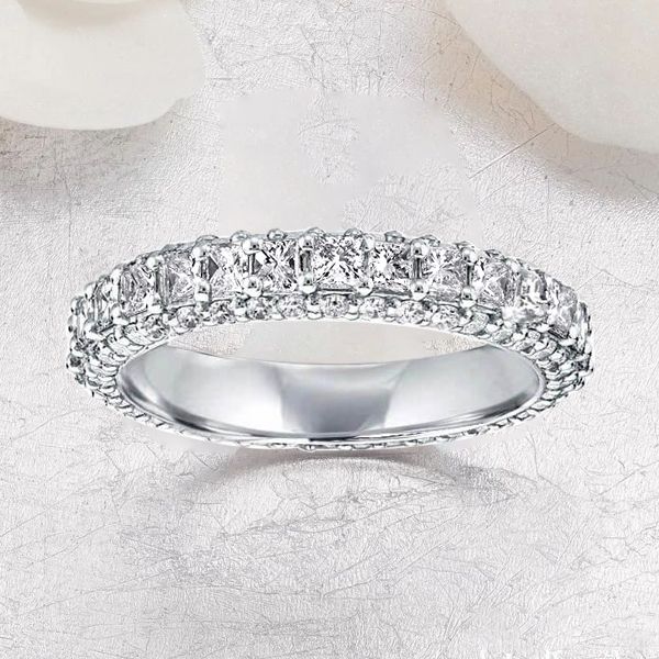 Kiara | Eternity Created White Sapphire Wedding Band(2.22 CT. TW.)