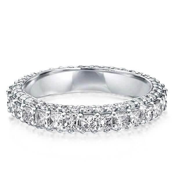 Kiara | Eternity Created White Sapphire Wedding Band(2.22 CT. TW.)