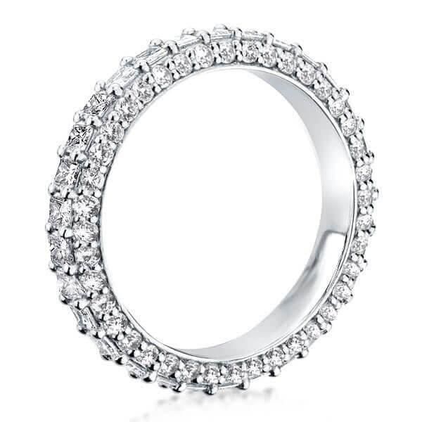 Kiara | Eternity Created White Sapphire Wedding Band(2.22 CT. TW.)