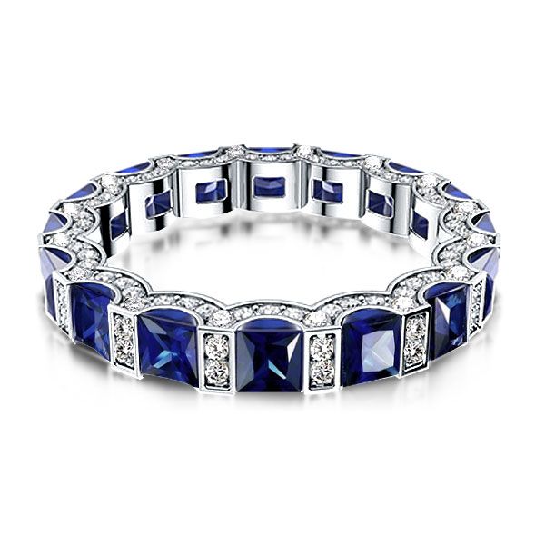 Arabella |  Unique Sapphire Eternity Band Ring For Women