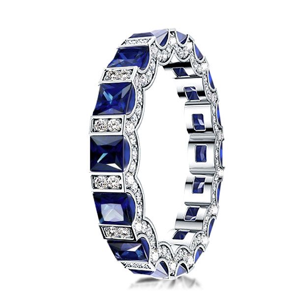 Arabella |  Unique Sapphire Eternity Band Ring For Women